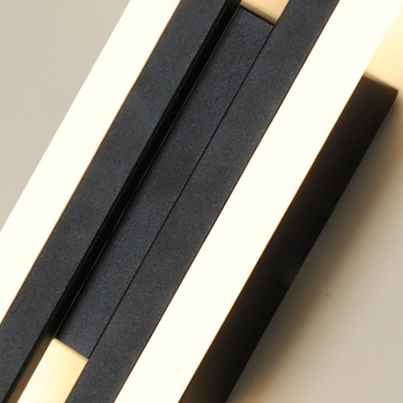 Modernism Golden/Black 2-Light Wall Mounted Sconce Linear LED Wall Light