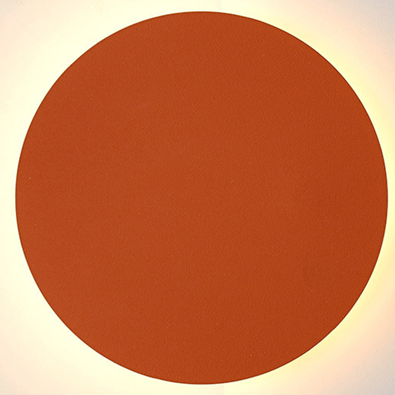 Single Modern Wall Mounted Sconce LED Round Wall Light in Green/Black/Orange Finish