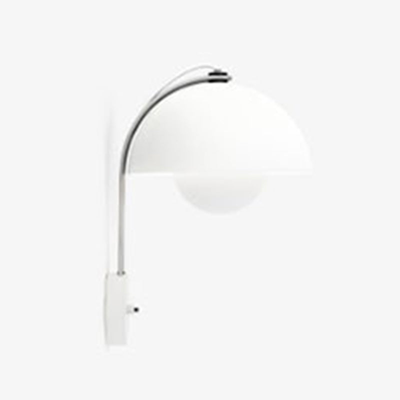 Steel Nordic Wall Lamp Dome Shade Wall Lighting Fixture in 4 Colors