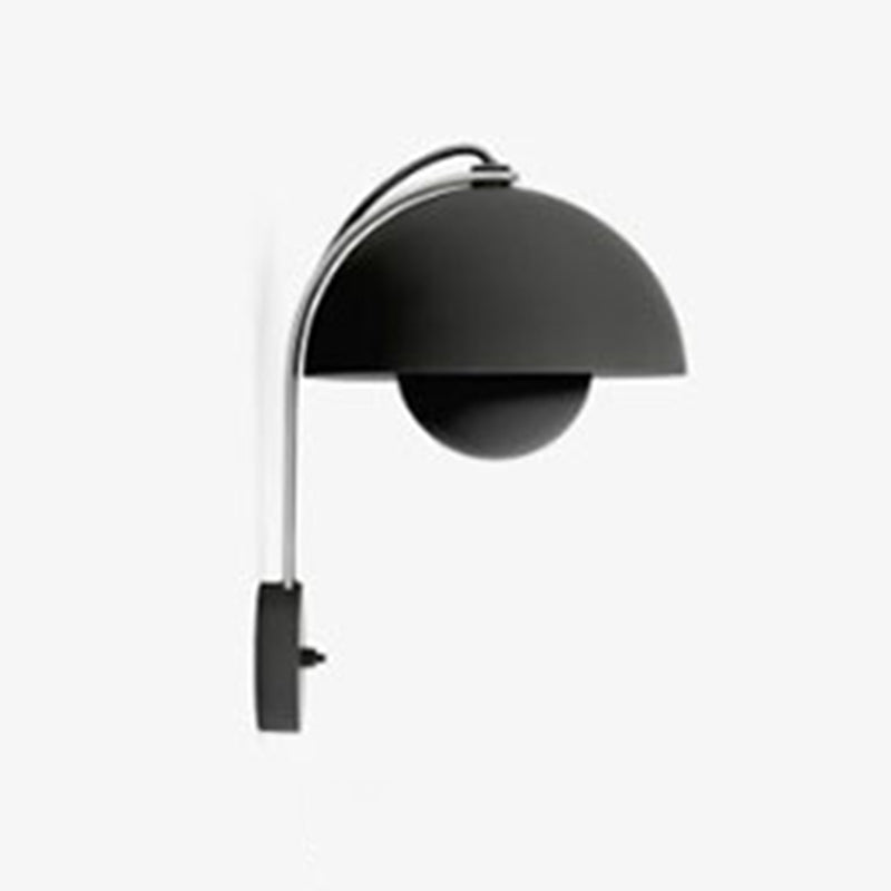 Steel Nordic Wall Lamp Dome Shade Wall Lighting Fixture in 4 Colors