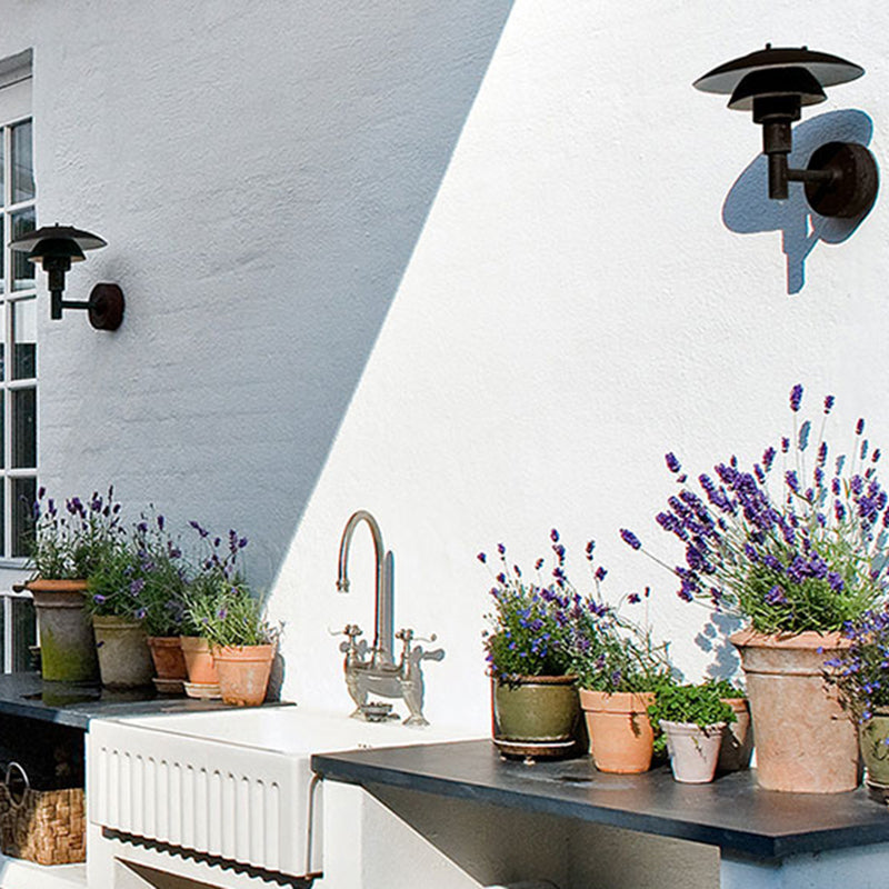 Matte Black Wall Lamp Industrial Aluminum 1 - Light Wall Armed Sconce