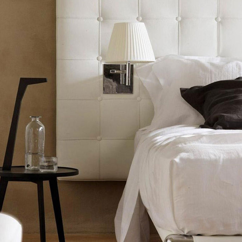 1 Light Wall Armed Sconce in Chrome Minimalist Wall Light with Standard Shade