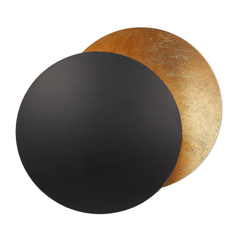 Rotatable LED Wall Sconce Post Modern Iron Round Wall Light in Gold