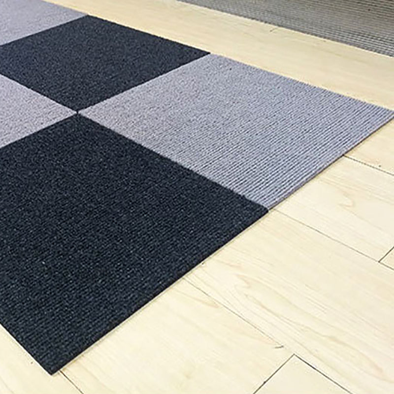 Modern Carpet Tiles Square Color Block Stain Resistant Carpet Tiles