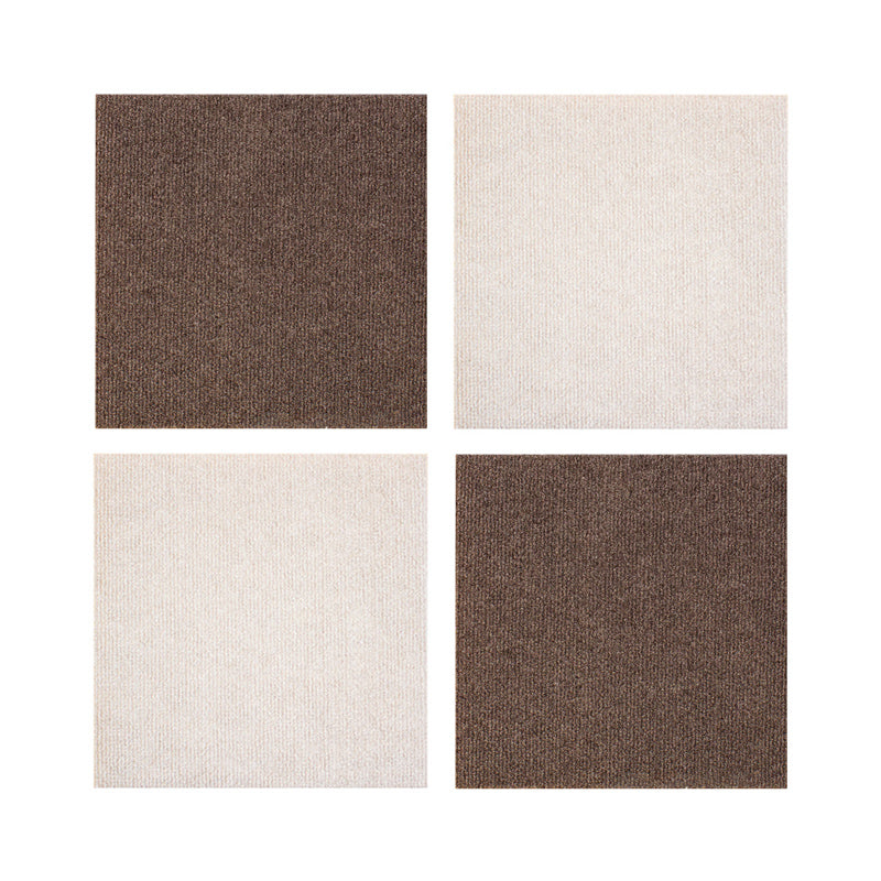 Modern Carpet Tiles Square Color Block Stain Resistant Carpet Tiles