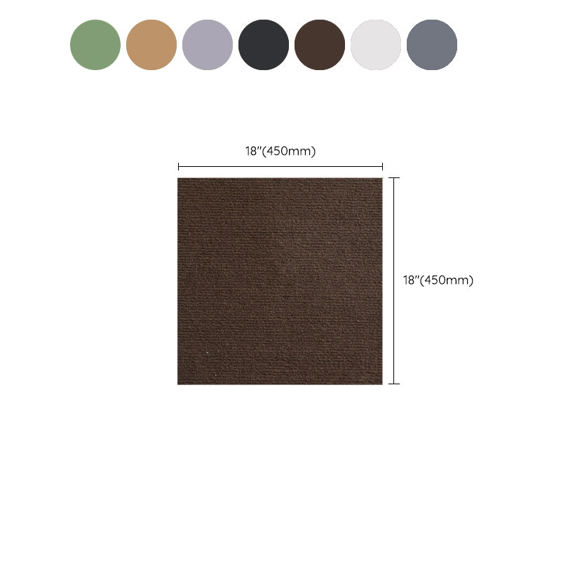 Modern Carpet Tiles Square Color Block Stain Resistant Carpet Tiles
