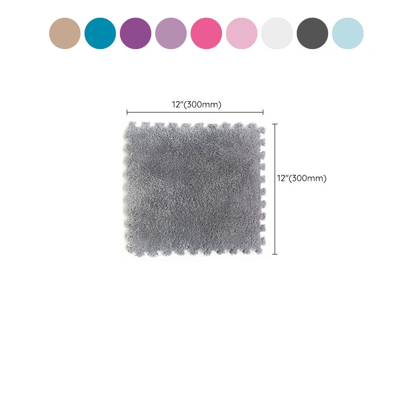 Modern Carpet Tiles Interlocking Square Color Block Stain Resistant Carpet Tiles