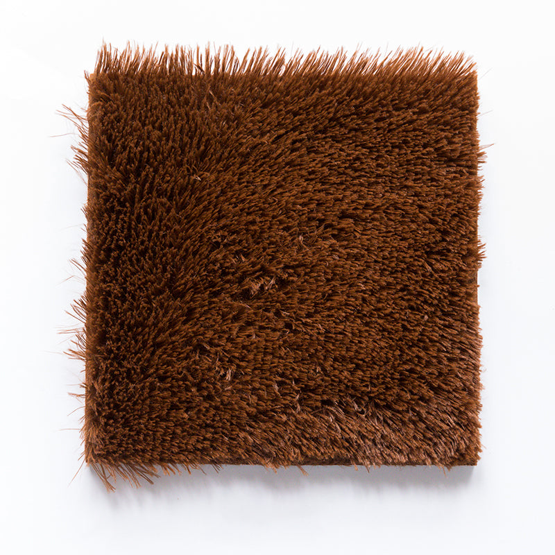 Bedroom Carpet Tiles Solid Color Square Shag Stain Resistant Carpet Tiles