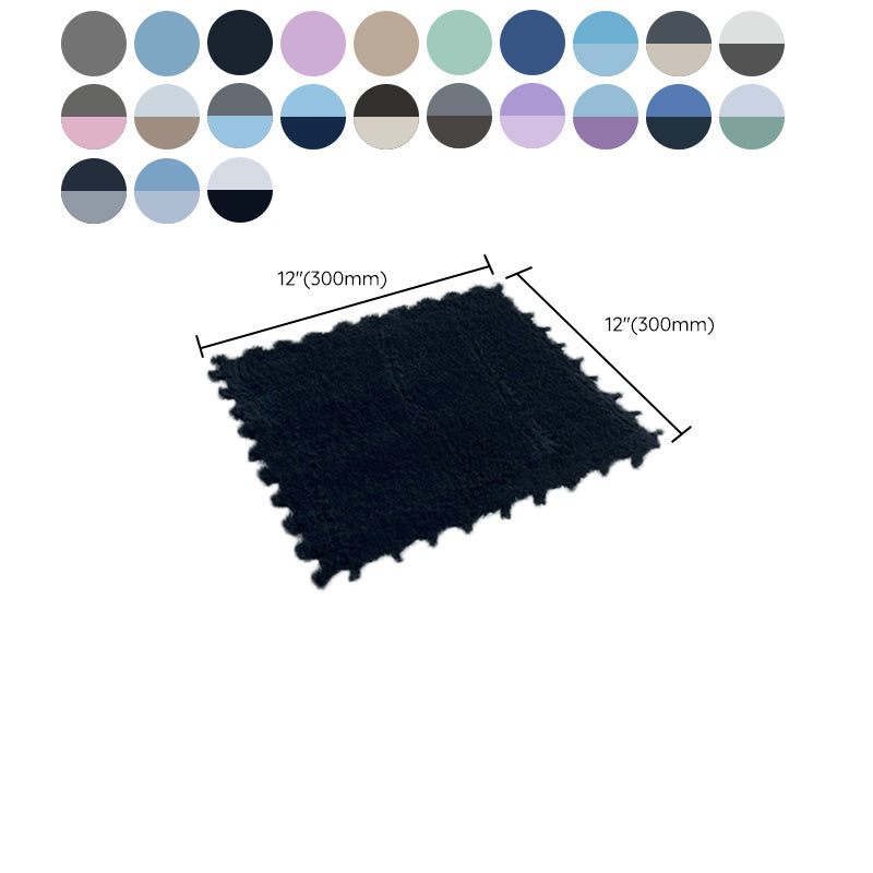 Modern Carpet Floor Tile Plush Cut Interlocking Mildew Resistant Tiles and Carpet