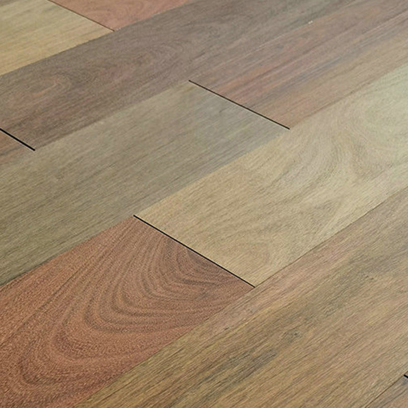 Contemporary Rectangle Wood Tile Smooth Brown Teak Wood for Living Room