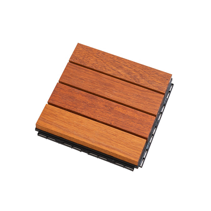 Tradition Smooth Wood Floor Tile Click Lock Teak Wood for Living Room