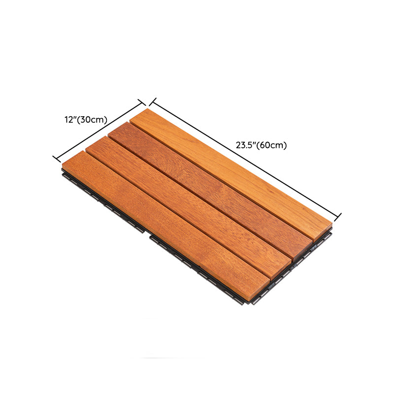 Tradition Smooth Wood Floor Tile Click Lock Teak Wood for Living Room