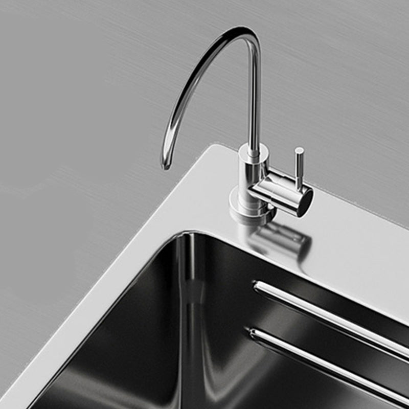 Modern Kitchen Sink Stainless Rectangular Pull-out Faucet Kitchen Sink
