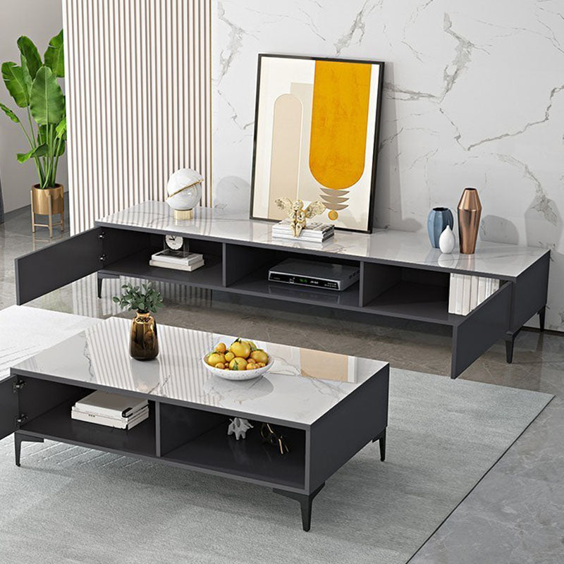 Contemporary TV Stand Console Wooden TV Media Stand for Living Room