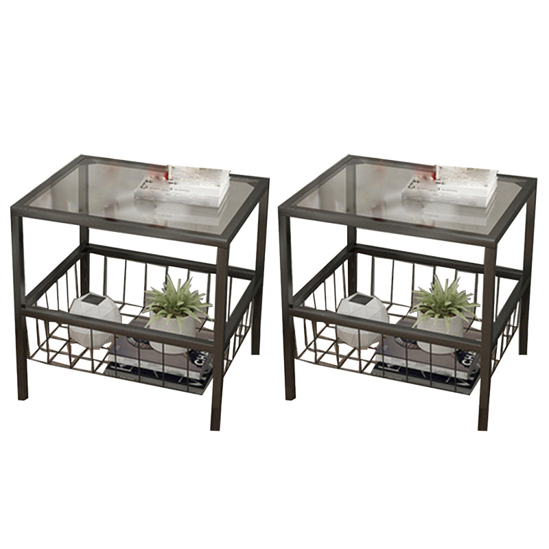 Open Storage Bed Nightstand Contemporary Night Table for Bedroom