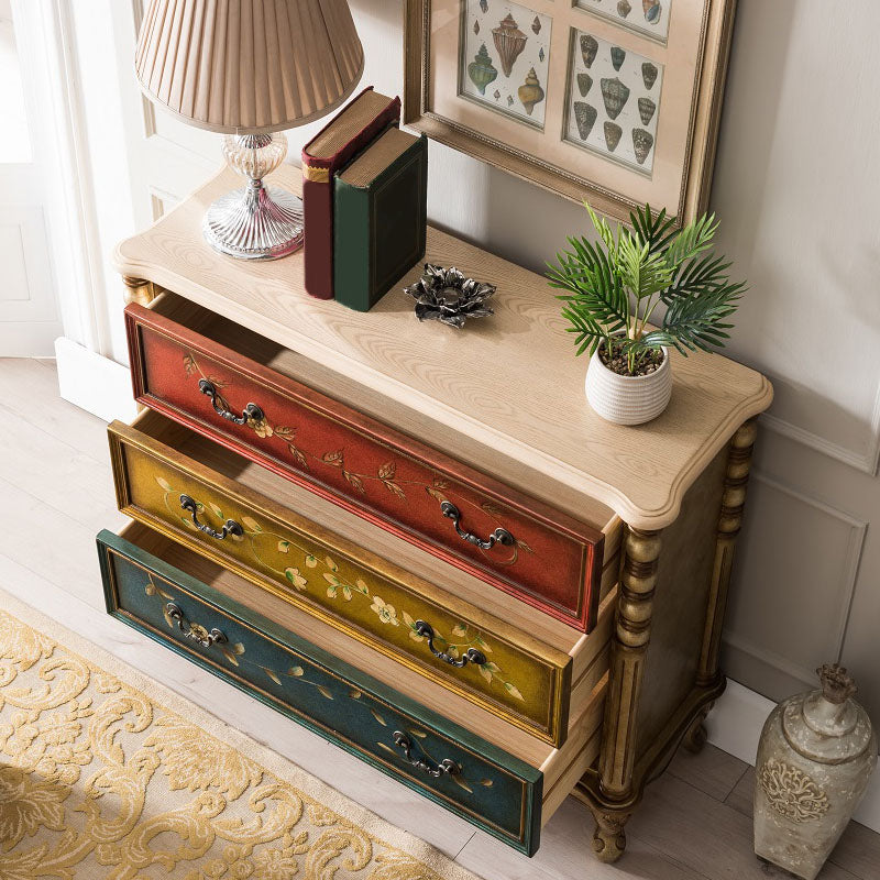 Traditional Vertical Dresser Wood Storage Bachelor Chest for Bedroom