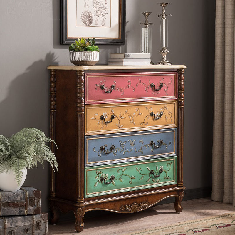 Traditional Vertical Dresser Wood Storage Bachelor Chest for Bedroom