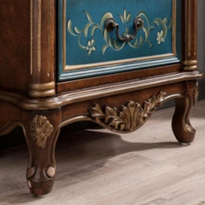 Traditional Vertical Lingerie Chest Rubber Wood Storage Bachelor Chest for Bedroom