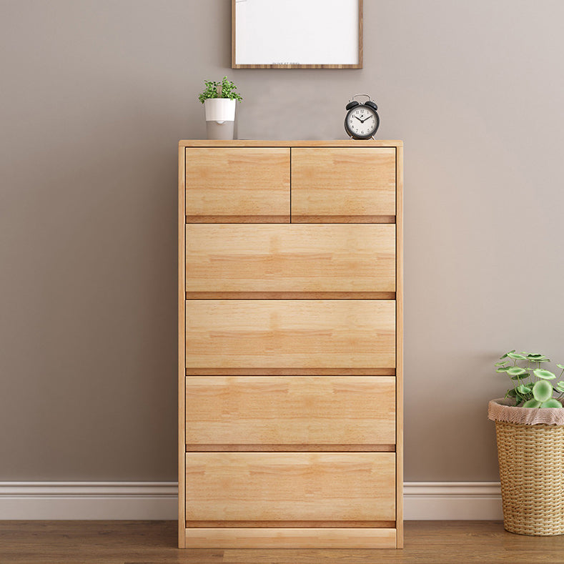 Modern Lingerie Chest Rubber Wood Storage Chest Dresser for Bedroom