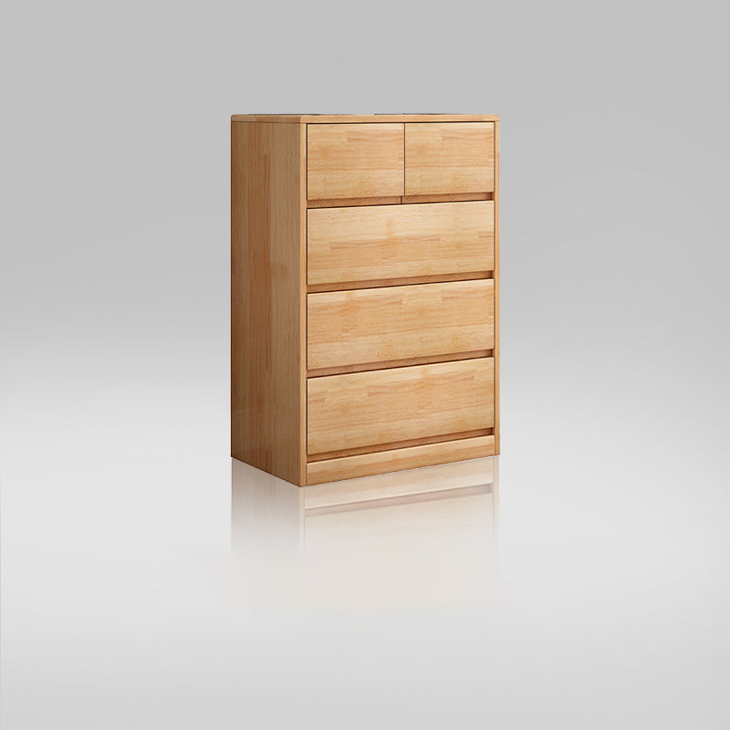 Modern Lingerie Chest Rubber Wood Storage Chest Dresser for Bedroom