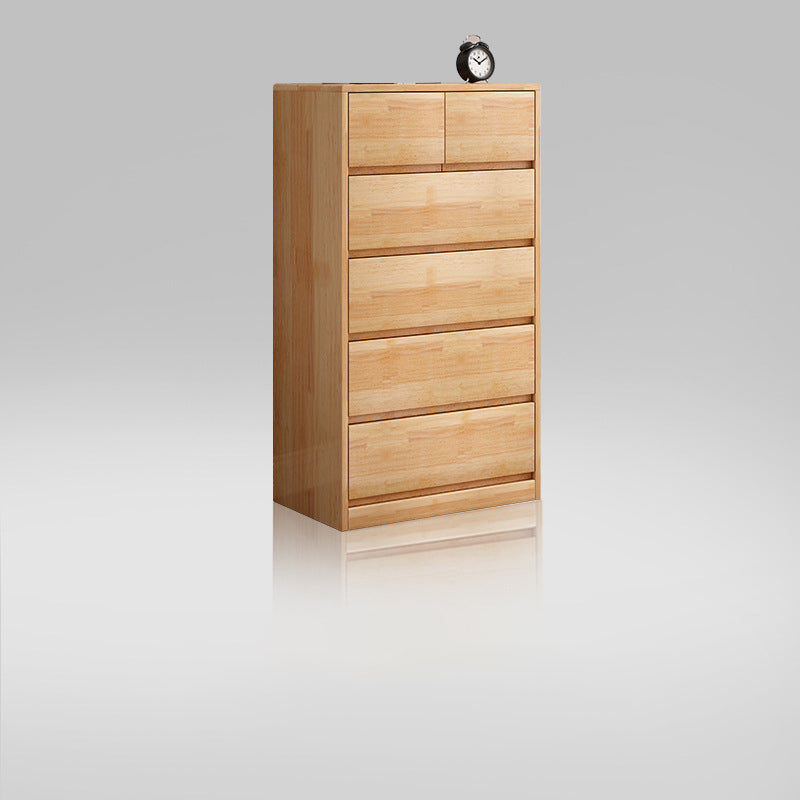 Modern Lingerie Chest Rubber Wood Storage Chest Dresser for Bedroom