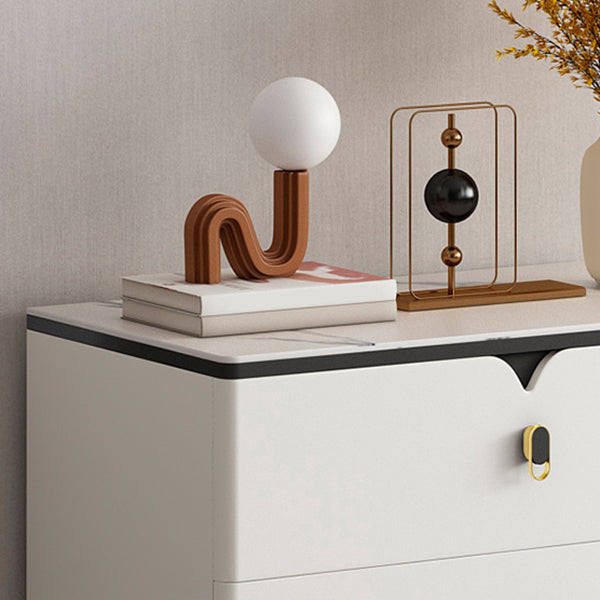 Contemporary Storage Chest Stone Dresser with 3/4/5/6/8 Drawers , 15.6 Inch Width