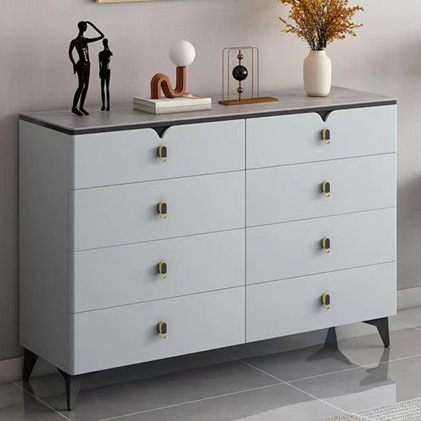 Contemporary Storage Chest Stone Dresser with 3/4/5/6/8 Drawers , 15.6 Inch Width