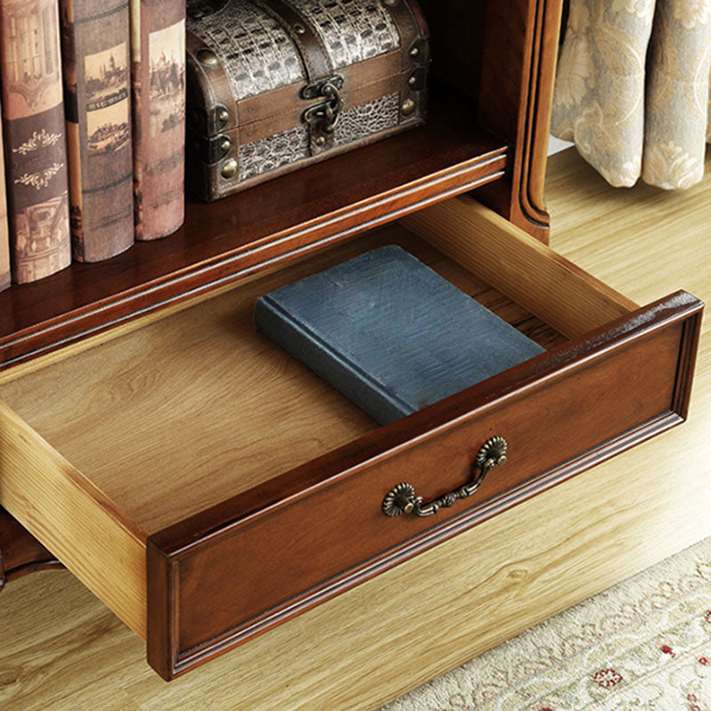 Modern Style Closed Back Bookshelf Standard Wood Bookcase with Shelves