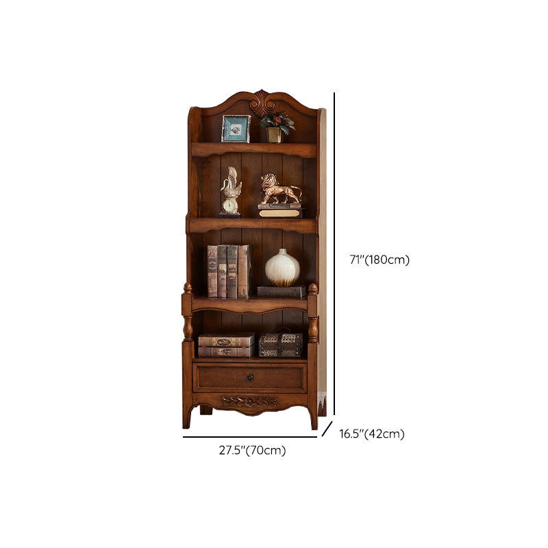 Modern Style Closed Back Bookshelf Standard Wood Bookcase with Shelves