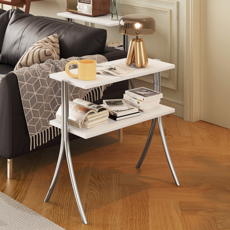 Modern Style Open Back Bookshelf Horizontal Bookcase with 2 Shelves