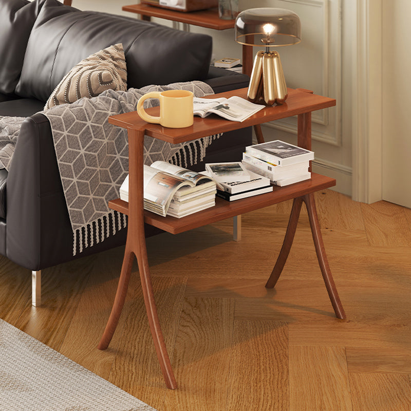 Modern Style Open Back Bookshelf Horizontal Bookcase with 2 Shelves