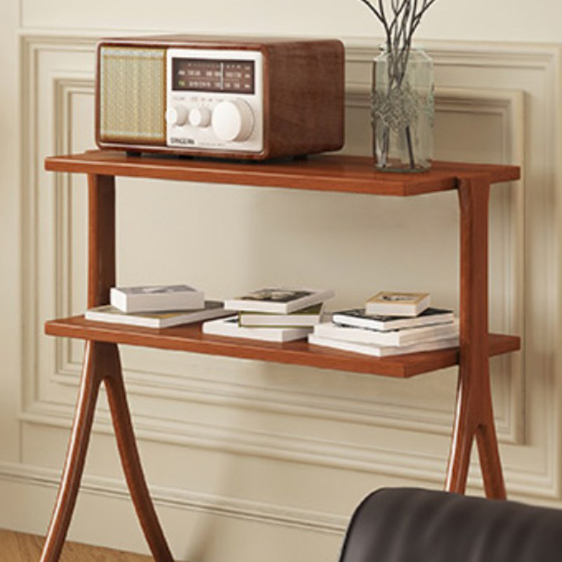 Modern Style Open Back Bookshelf Horizontal Bookcase with 2 Shelves