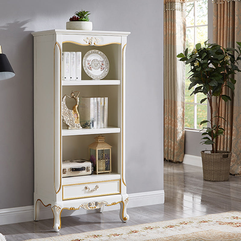 Contemporary Wooden Bookcase Standard Closed Back Bookshelf with Shelves