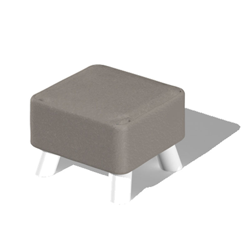 Modern Ottoman Cotton Upholstered Solid Color Square Ottoman with Legs