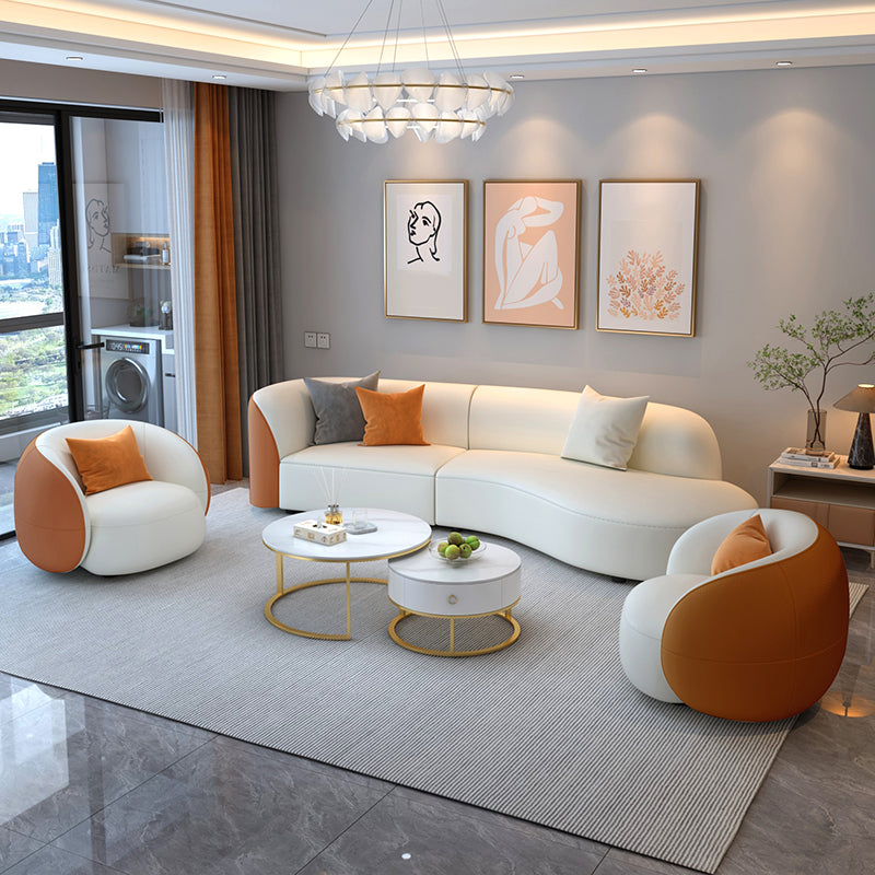 Solid Wood Settee Square Arm Metal Frame Sofa for Living Room