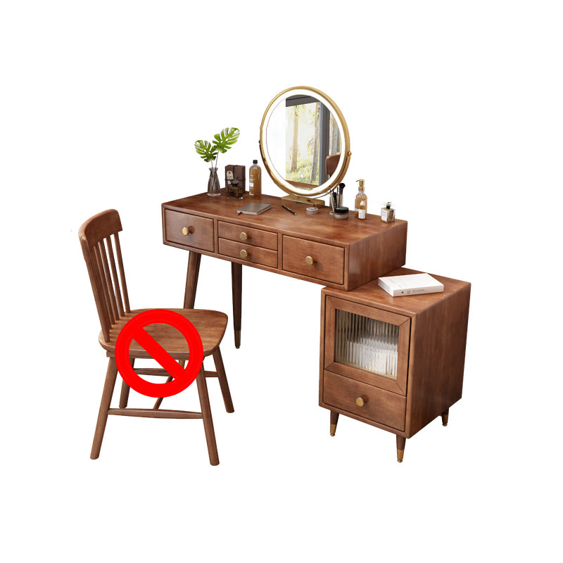 Rubberwood Vanity Table Drawers Simple Scandinavian Makeup Vanity Table