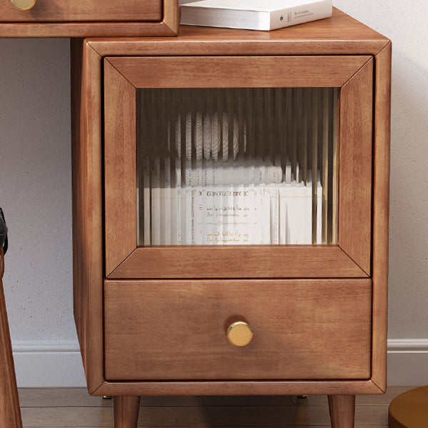 Rubberwood Vanity Table Drawers Simple Scandinavian Makeup Vanity Table