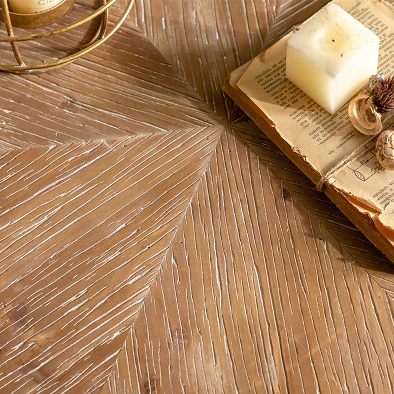 Rustic Corner Table Solid Wood Brown Side End Table for Living Room