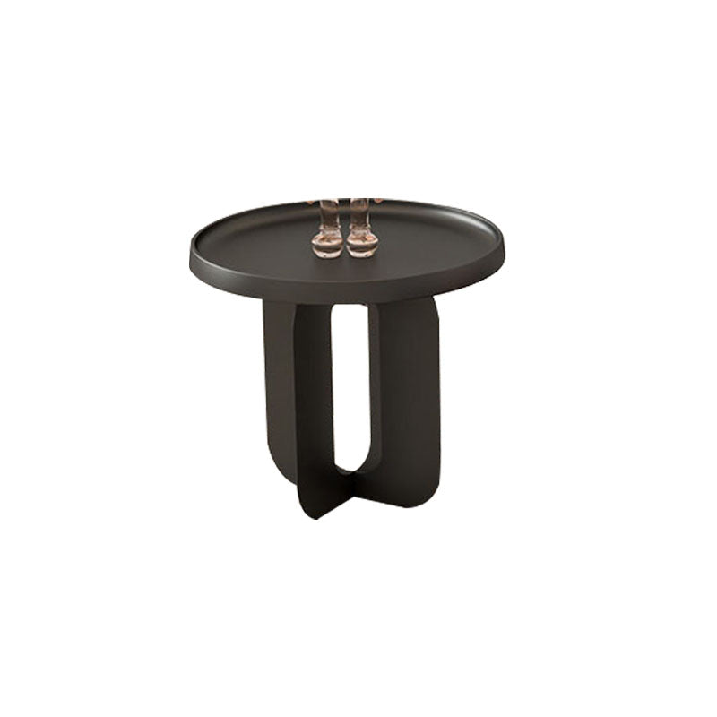 Modern Pedestal Round Coffee Table Set Tray Top Cocktail Table