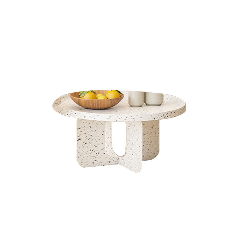 Modern Pedestal Round Coffee Table Set Tray Top Cocktail Table
