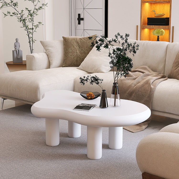 4 Legs Coffee Table Wood Geometric Coffee Coffee or End Table