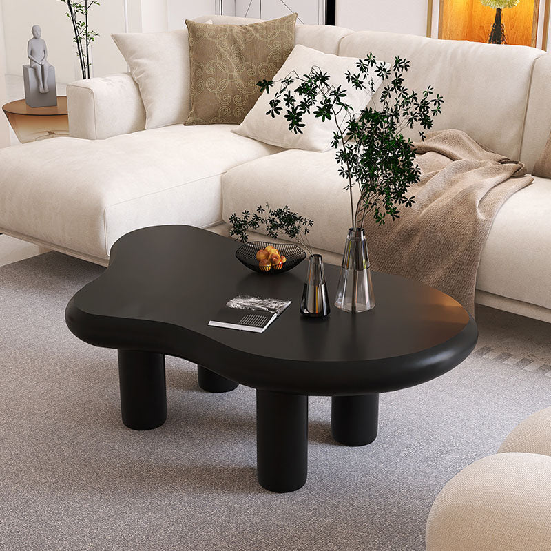 4 Legs Coffee Table Wood Geometric Coffee Coffee or End Table