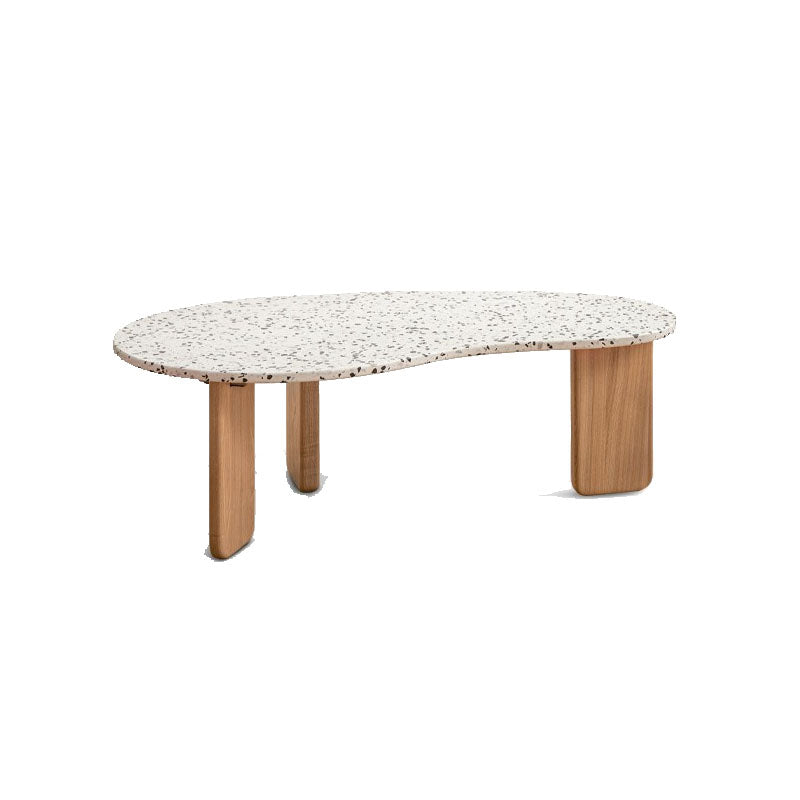 3 Legs Coffee Table Stone Geometric Coffee Coffee or End Table
