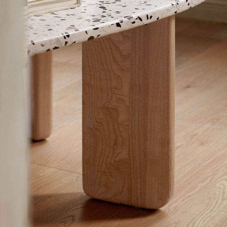 3 Legs Coffee Table Stone Geometric Coffee Coffee or End Table