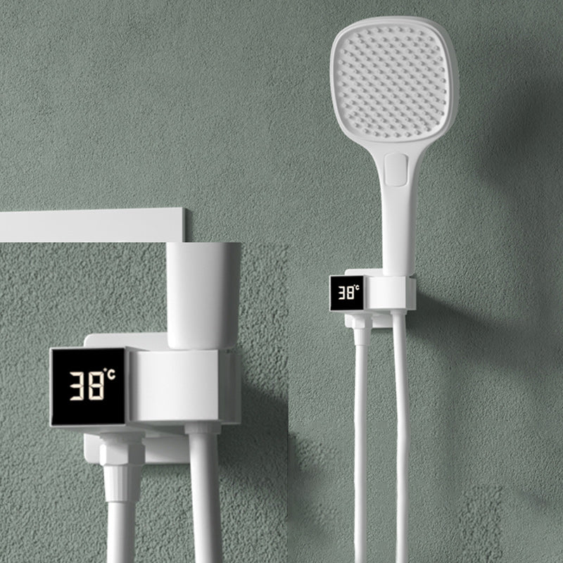 Modern Shower Trim Brass Wall Mounted Temperature Control Shower Combo