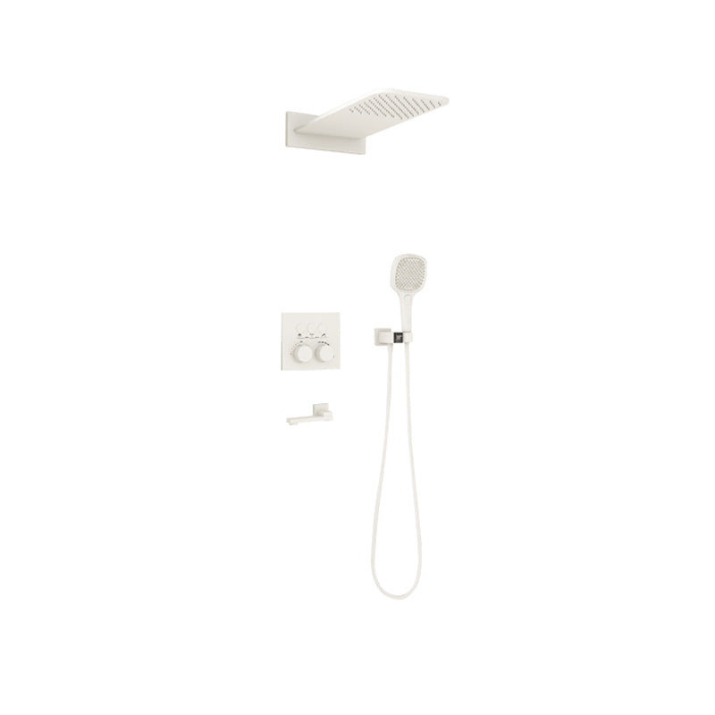 Modern Shower Trim Brass Wall Mounted Temperature Control Shower Combo
