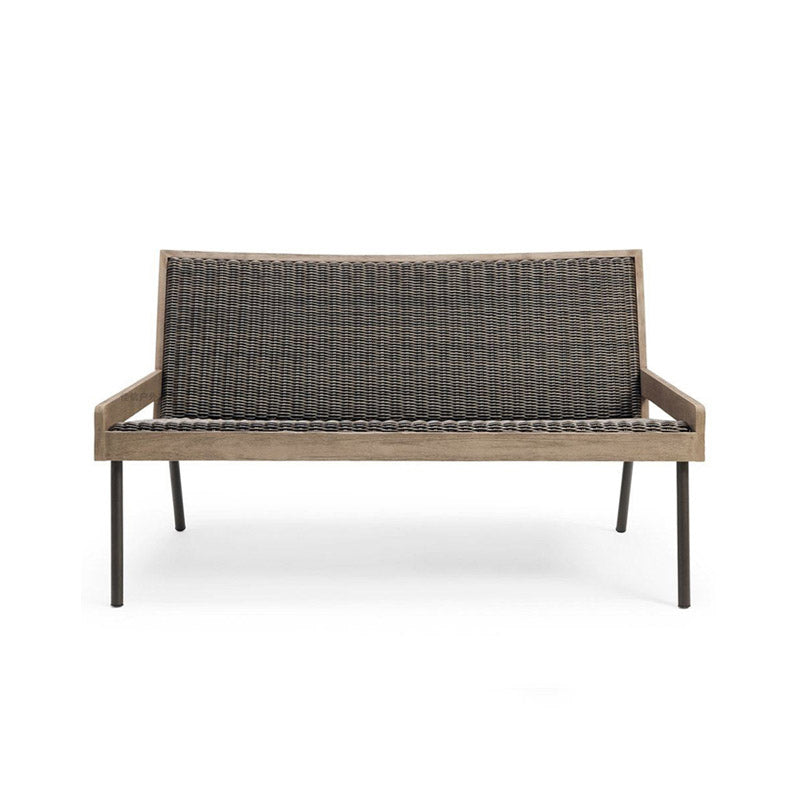 Industrial Metal Patio Sofa Water Resistant Outdoor Patio Sofa