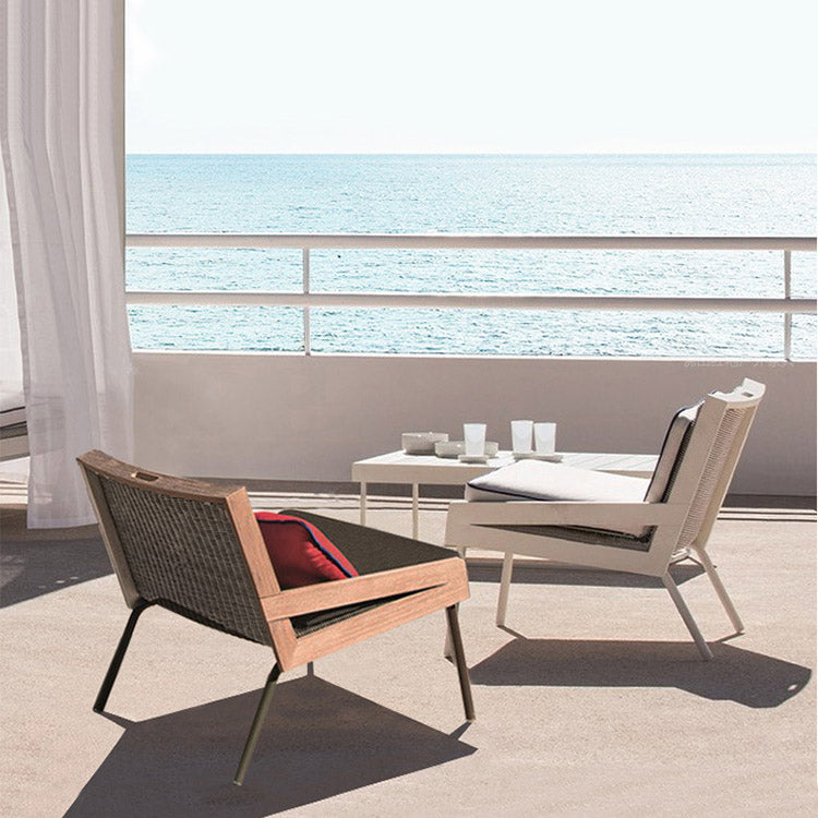 Industrial Metal Patio Sofa Water Resistant Outdoor Patio Sofa