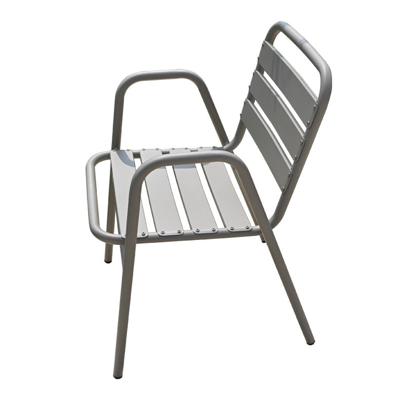 Contemporary Metal Dining Chair Open Back Outdoors Dining Chairs
