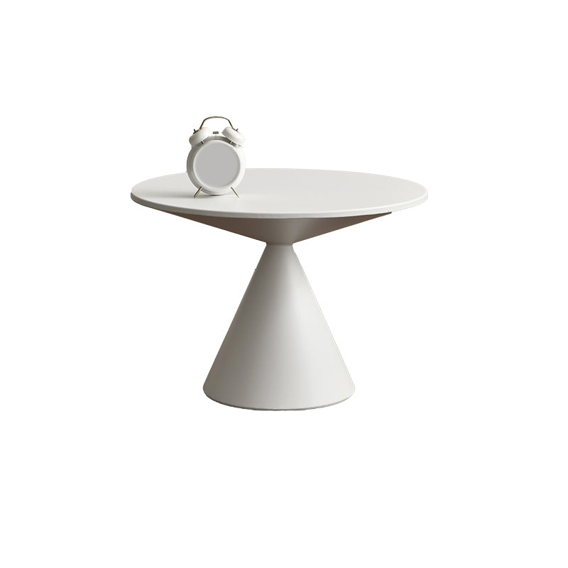 Contemporary Corner Table Metal Round Pedestal Side End Table
